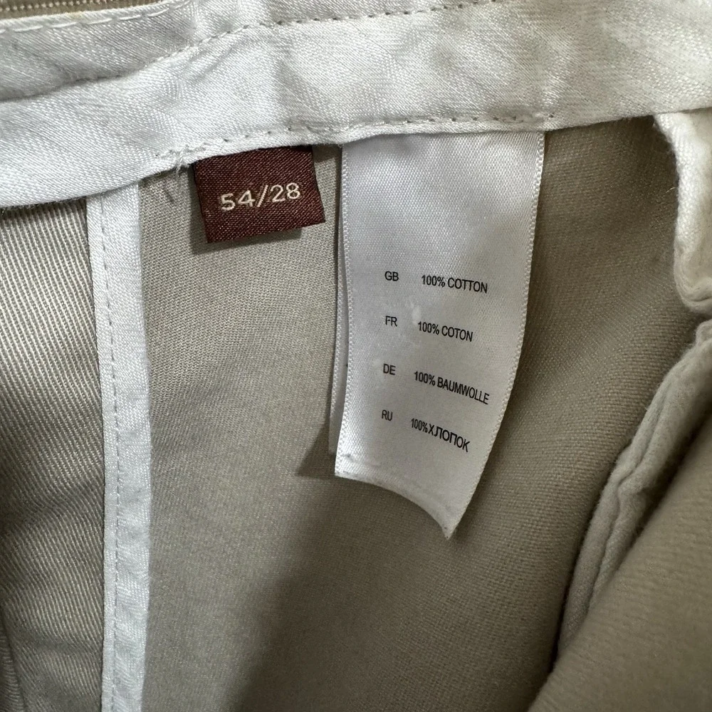 Oak Hill Premium Pants Mens 54x28 Beige Khaki Chino Straight Leg Trouser